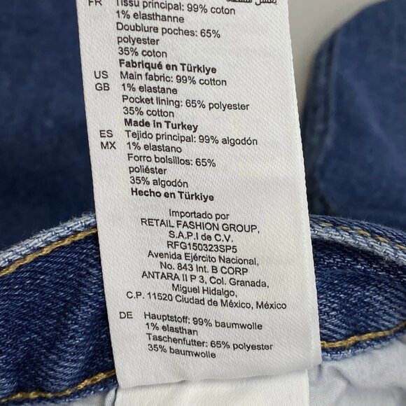 Sandro Men's Jeans Blue Vintage Size 29 Slim Cut Cotton Blend Washed Denim - Picture 3 of 12